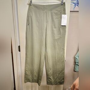Athleta Brooklyn heights new wide leg pants green womens 10 Petite